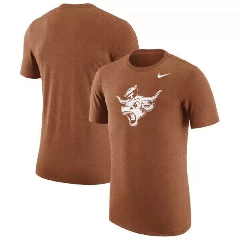 NIKE TEXAS LONGHORNS UT TEXAS RETRO VAULT LOGO TRI BLEND SHIRT